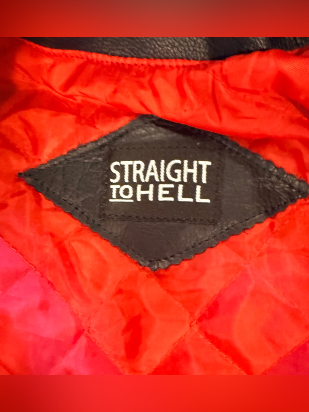 Straight to Hell Jacket Black Leather Vincent Motorcycle Women's Large to XL - Picture 2 of 15